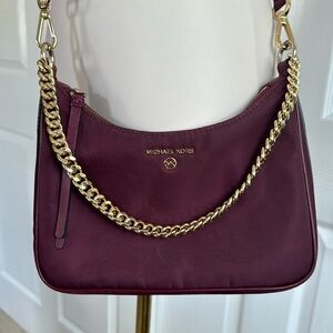 Burgundy MK crossbody purse